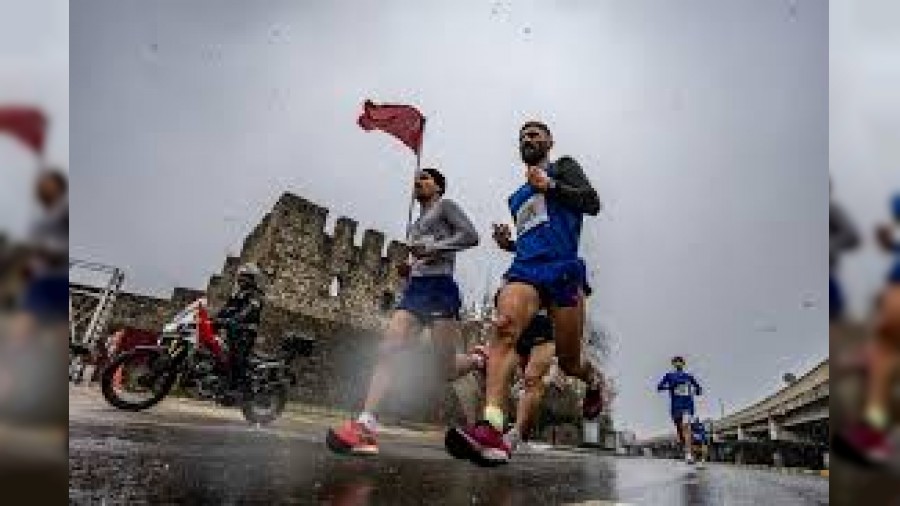 Trabzon'da karl maraton