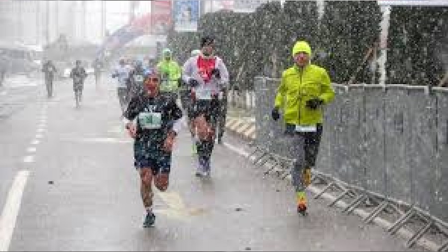 Trabzon'da karl maraton
